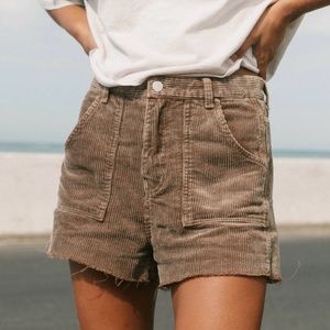UNUSED Surf Locos Boneyard Corduroy Shorts - washed brown, size 27